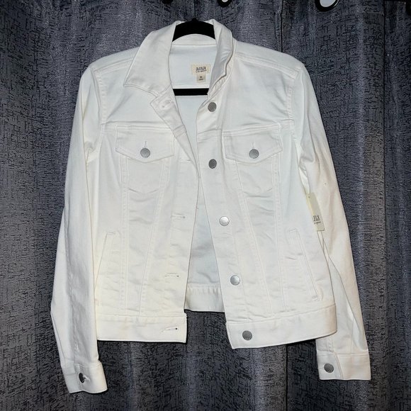 White Jean Jacket - Picture 1 of 2